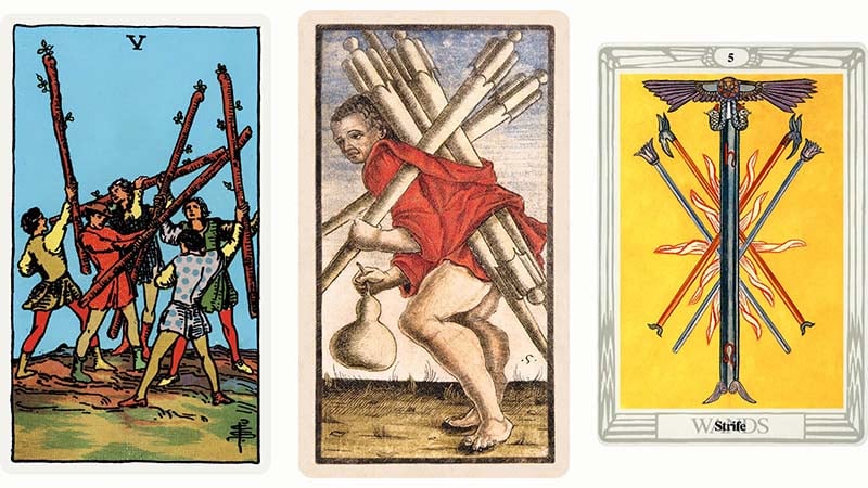 Ý nghĩa 5 Of Wands trong đời sống
