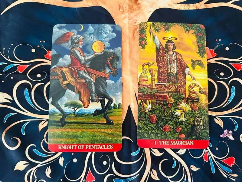 Knight of Pentacles khi kết hợp với những lá bài khác