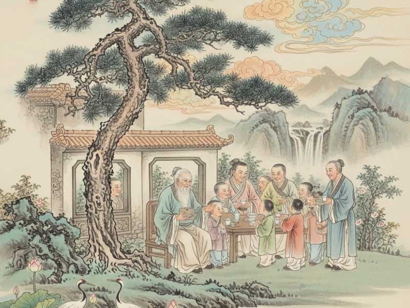 tam phương tứ ch&iacute;nh của cung ph&uacute;c đức