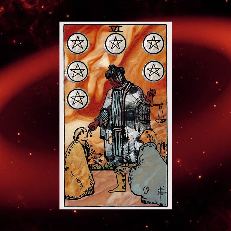 Ý nghĩa chi tiết lá bài 6 Of Pentacles xuôi