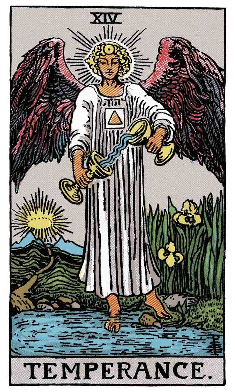 Mô tả hình ảnh quan trọng trên lá Temperance