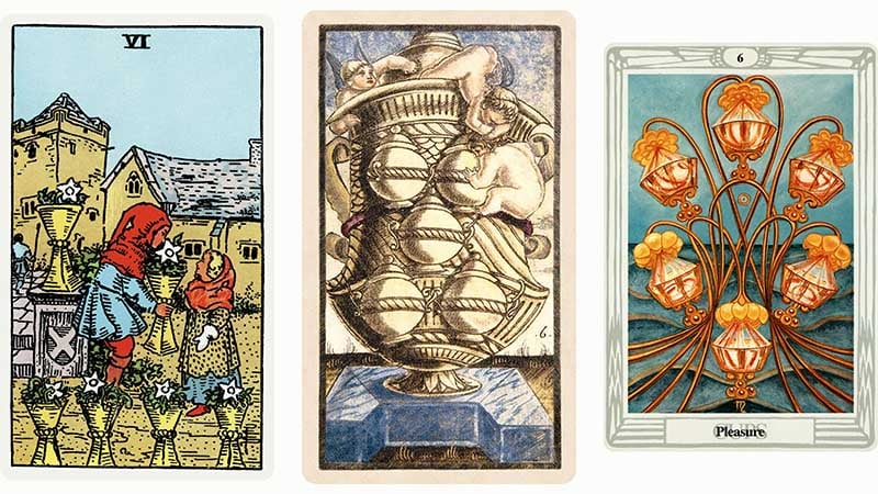 Kết hợp Six Of Cups với các lá bài khác