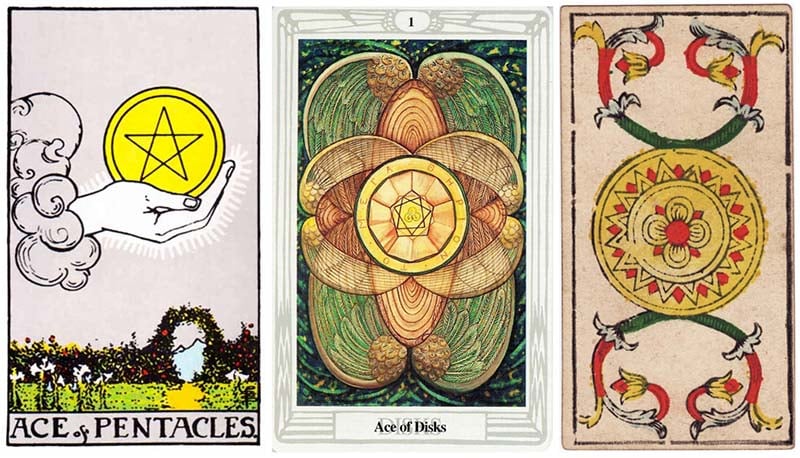 Kết hợp Ace Of Pentacles với các lá bài khác