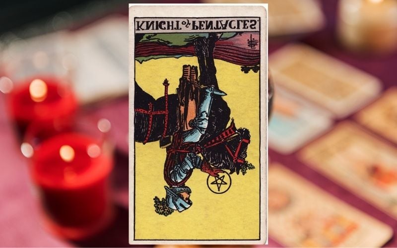 Ý nghĩa khi lá bài Knight of Pentacles ngược