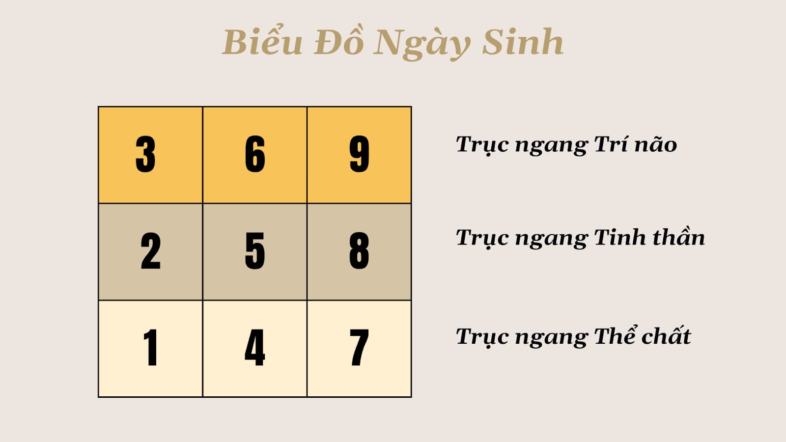 Biểu đồ ngày sinh trong Thần số học