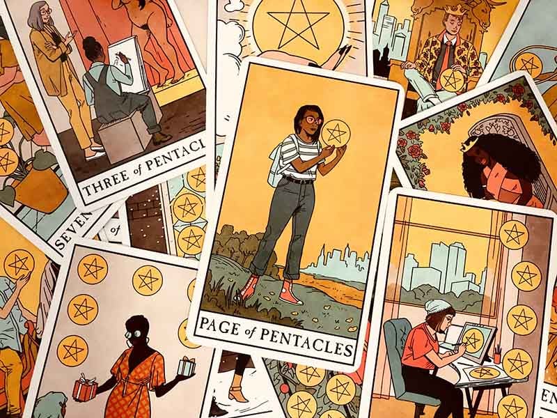 Kết hợp lá bài Page of Pentacles với các lá khác