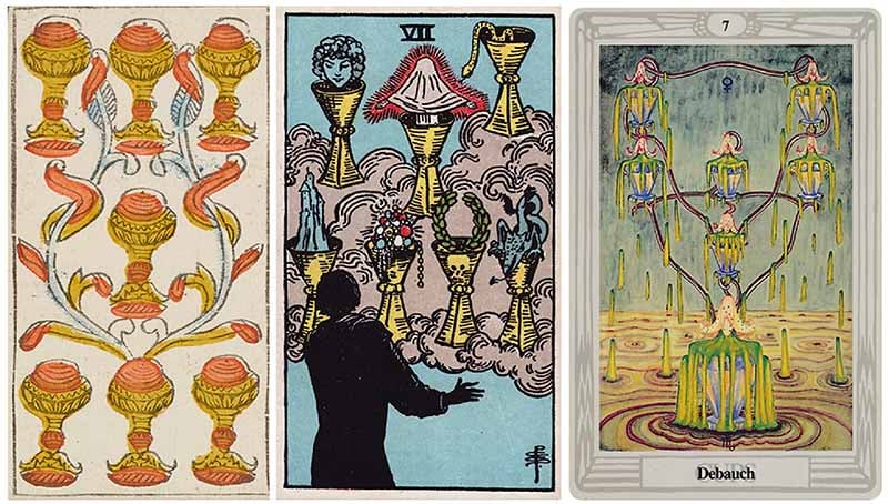 Ý nghĩa của 7 Of Cups trong các vị trí trải bài