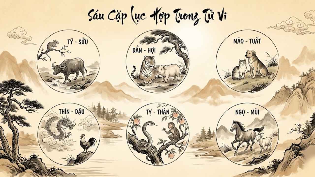 Lục Hợp trong Tử Vi mang đến sợi dây duyên nợ bền chặt của 6 cặp con giáp