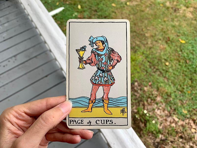 Page Of Cups trong các trải bài thực tế