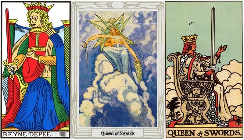Ý nghĩa khi lá Queen Of Swords xuôi