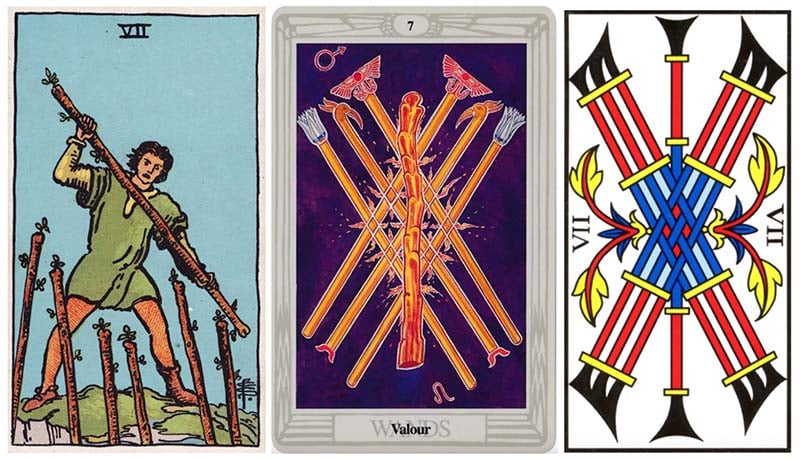 Giải mã chi tiết ý nghĩa 7 Of Wands xuôi