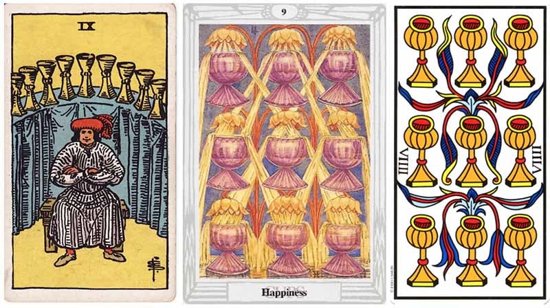 Sự kết hợp giữa 9 Of Cups và các lá bài khác