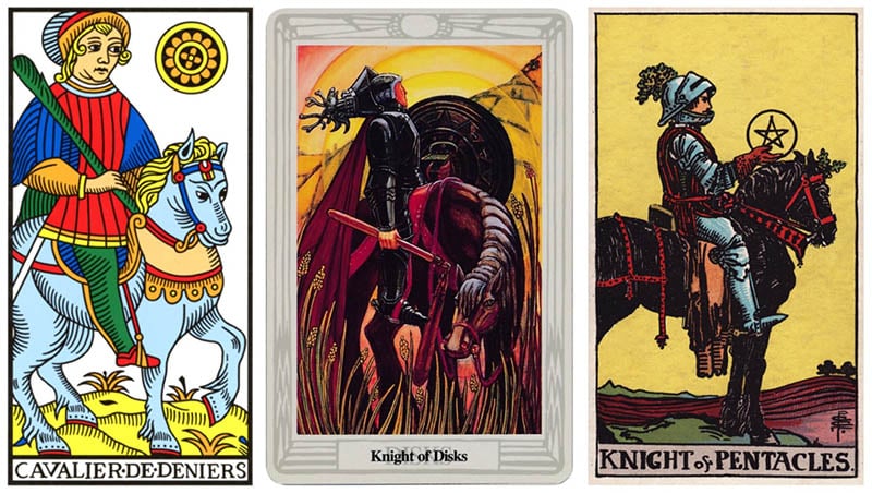 Ý nghĩa khi lá bài Knight of Pentacles xuôi