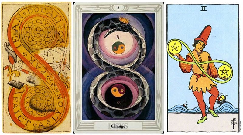 2 of Pentacles khi kết hợp với những lá bài khác sẽ như thế nào?