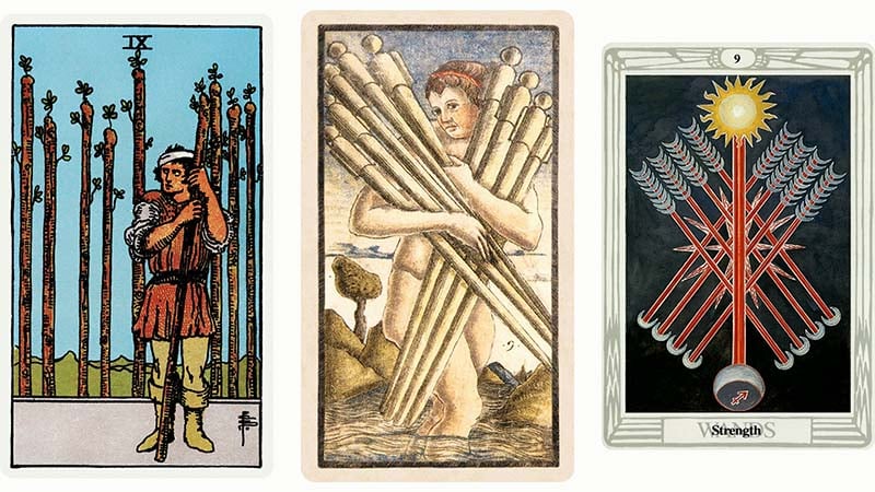 Ý nghĩa 9 Of Wands trong trạng thái xuôi