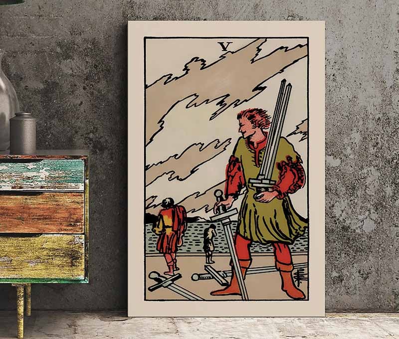 Ý nghĩa tổng quan của lá bài Five of Swords