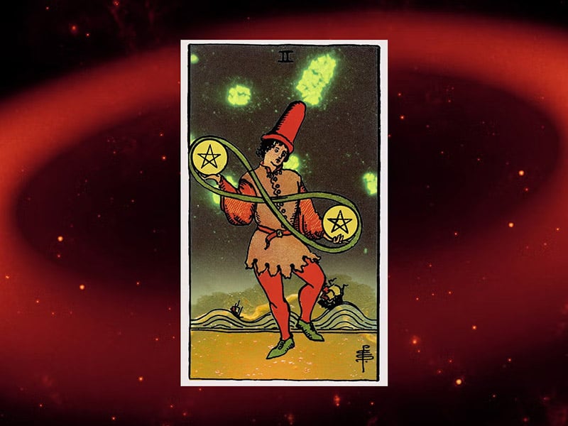 Ý nghĩa khi 2 Of Pentacles xuôi