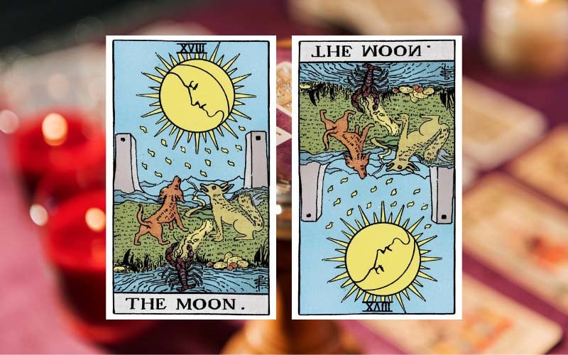 Ý nghĩa lá The Moon xuôi và ngược