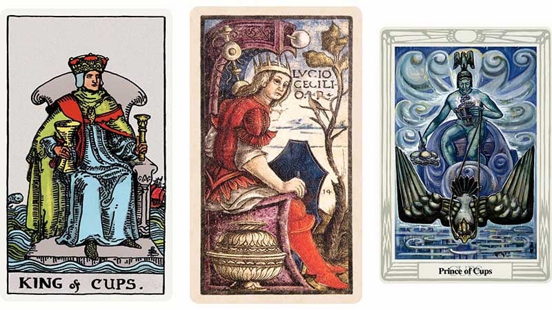 Ý nghĩa lá King Of Cups khi lá bài xuôi